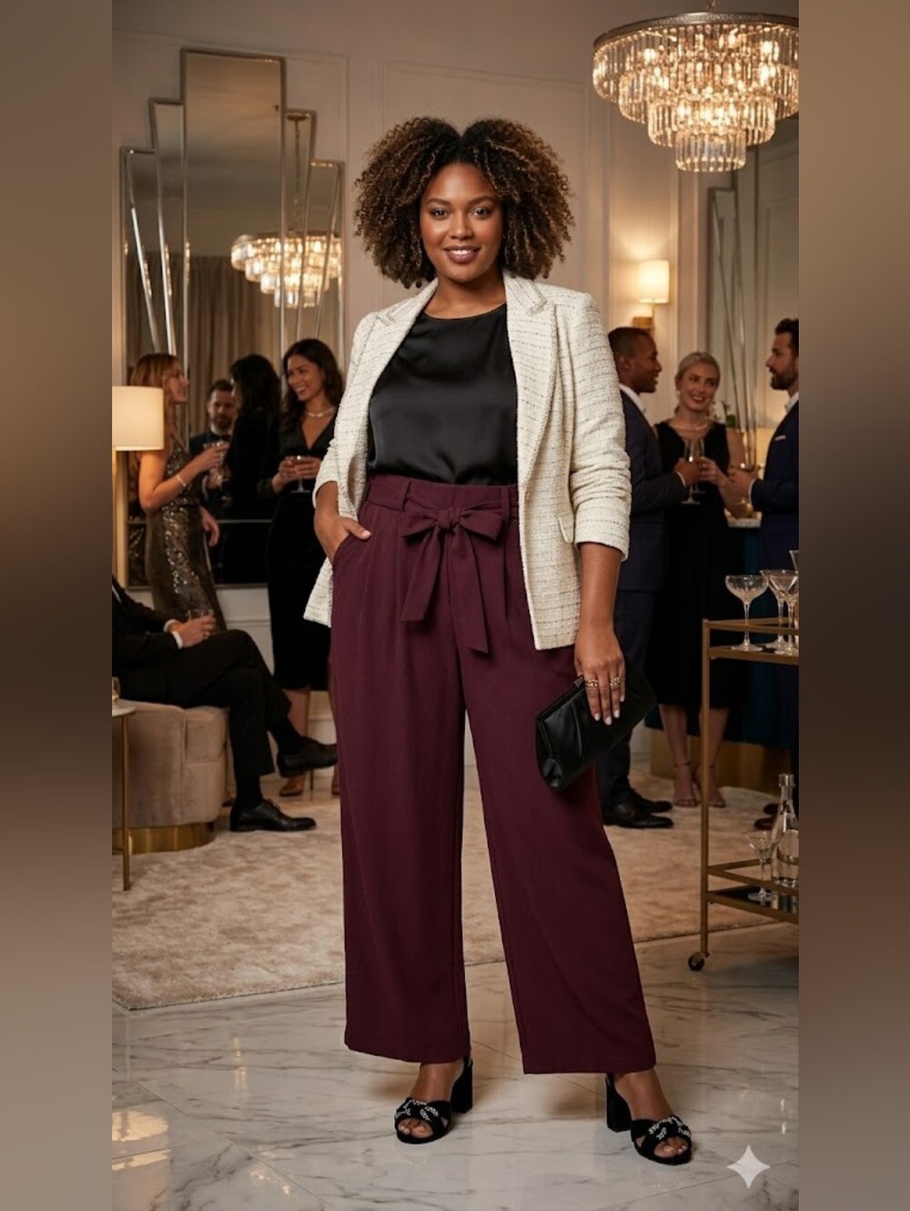 Torrid Burgundy Plum Wide Leg Self Tie Trousers Dressy Luxe Size 2 Plus